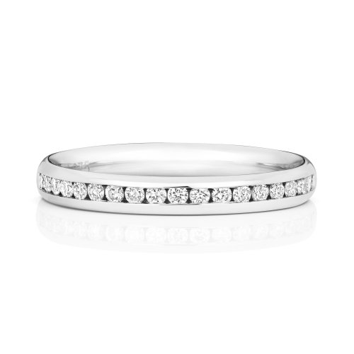 Diamond Channel Set Eternity Ring In Platinum 