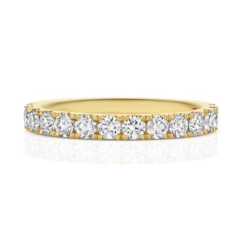 Diamond Cut Down Set Eternity Ring In 18ct Gold 
