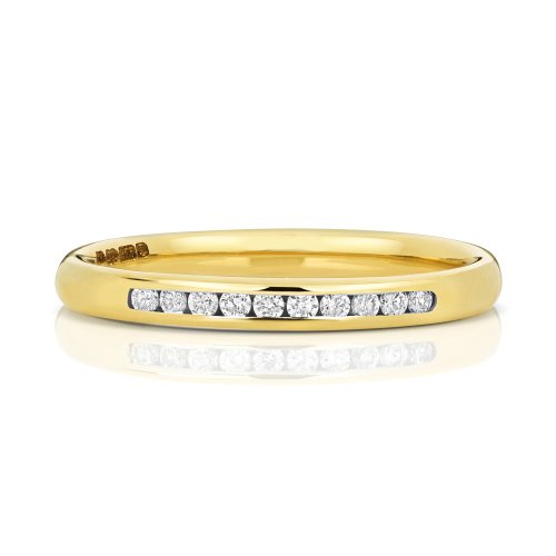 Diamond Channel Set Eternity Ring In 9ct Gold 