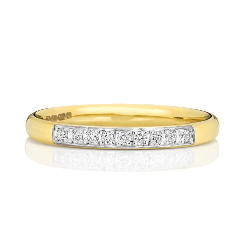 Diamond Grain Set Eternity Ring In 9ct Gold 