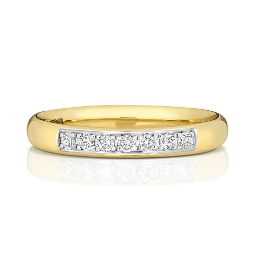 Diamond Grain Set Eternity Ring In 9ct Gold 