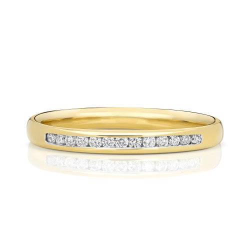 Diamond Channel Set Eternity Ring In 9ct Gold 