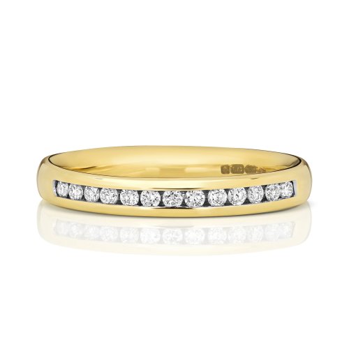 Diamond Channel Set Eternity Ring In 9ct Gold 