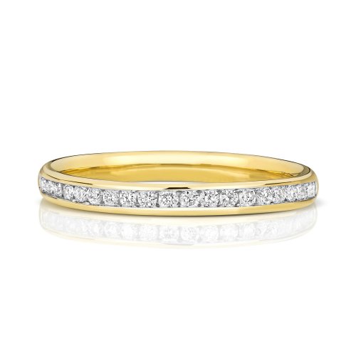 Diamond Channel Set Eternity Ring In 9ct Gold 