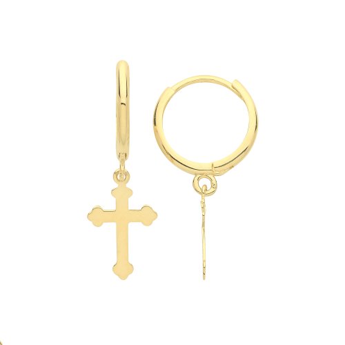 9ct Gold Cross Drops 