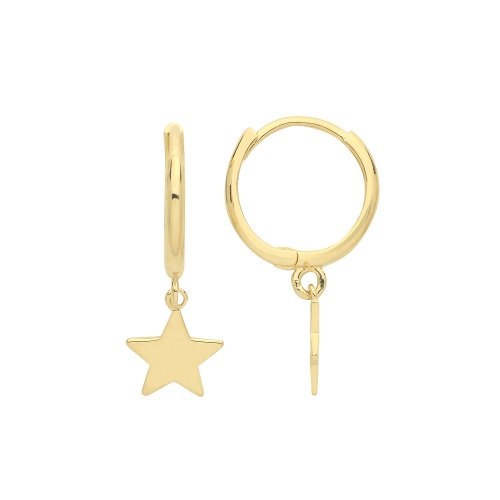 9ct Gold Star Drops 