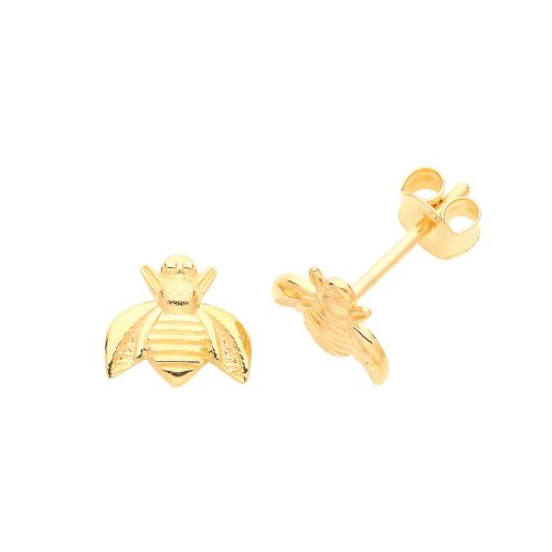 9ct Gold Bee Studs 
