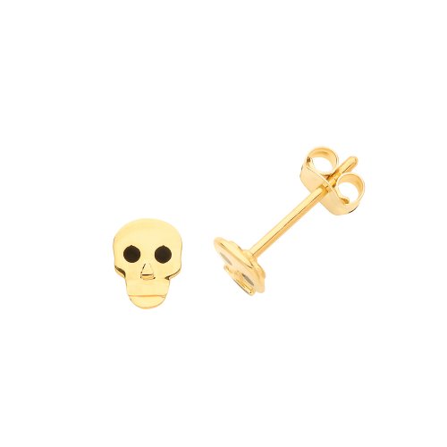 9ct Gold Skull Studs 