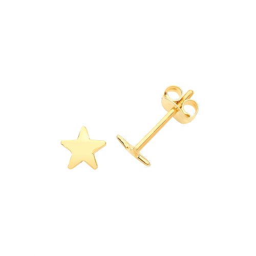 9ct Gold Star Studs 