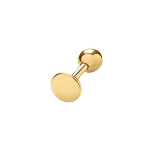 9ct Gold Disc Cartilage Stud 