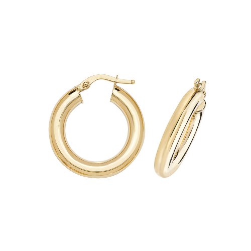 9ct Gold Tube Hoops ER1004-