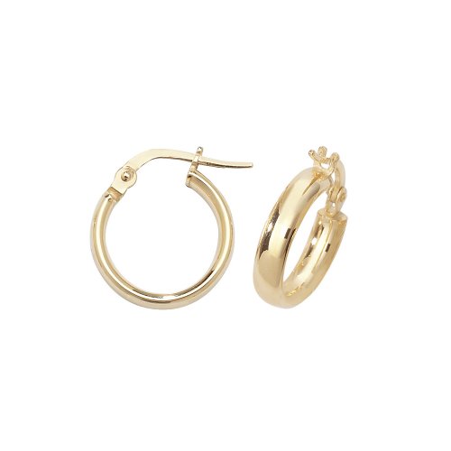 9ct Gold Tube Hoops ER955-