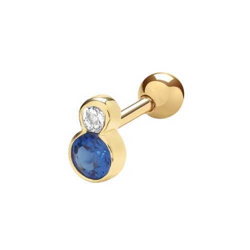 9ct Gold Cz Cartilage Stud 