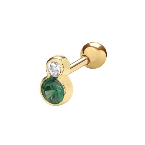9ct Gold Cz Cartilage Stud 