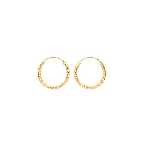 9ct Gold Twisted Sleepers ES180-