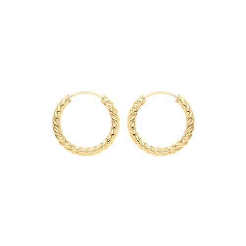9ct Gold Twisted Sleepers ES181-