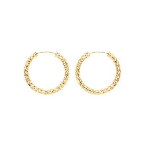 9ct Gold Twisted Sleepers ES181-
