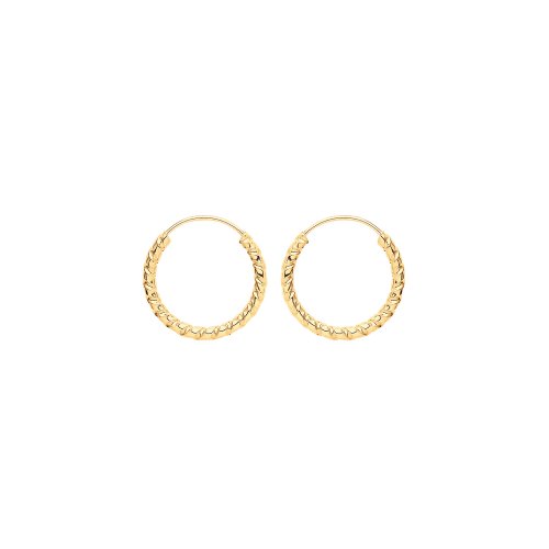 9ct Gold Twisted Sleepers ES180-