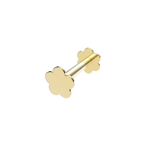 9ct Gold Flower Cartilage Labret 