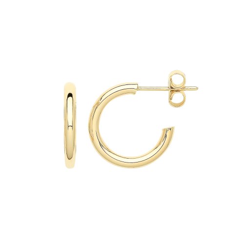 9ct Gold Hoops With Post ER1191-