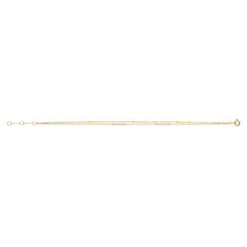 9ct Gold Multi Bar Double Chain Bracelet 