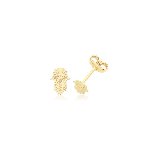 9ct Gold Hamsa Studs 