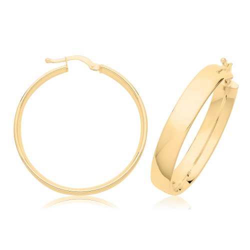 9ct Gold 6mm Tube Hoops ER1200-