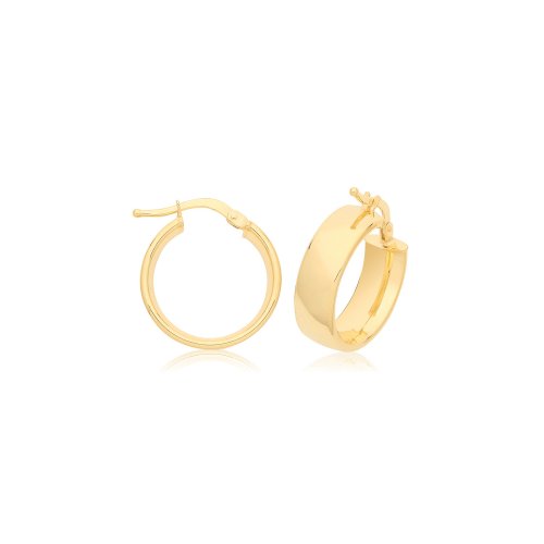 9ct Gold 6mm Tube Hoops ER1200-