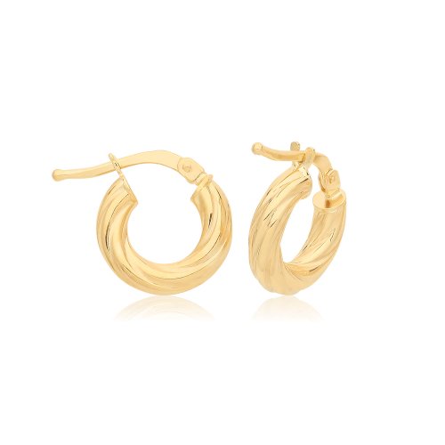 9ct Yel Gold Hoops ER1203-