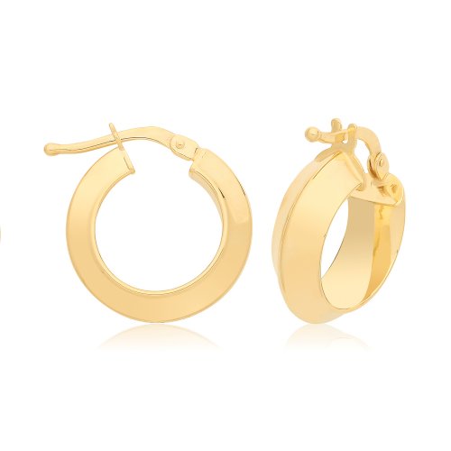 9ct Yel Gold Hoops ER1202-