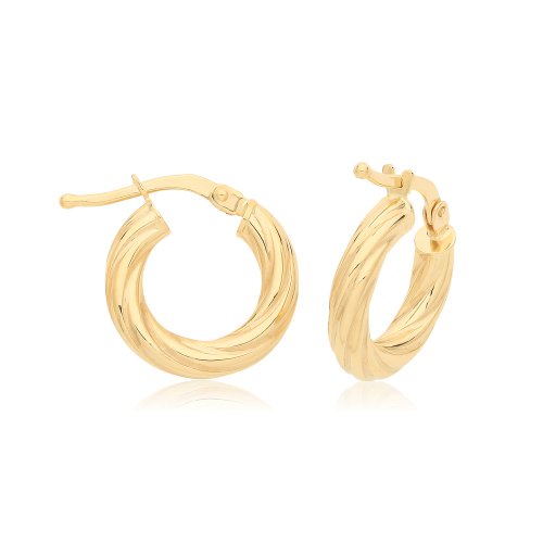 9ct Yel Gold Hoops ER1203-