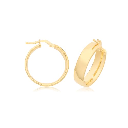 9ct Gold 6mm Tube Hoops ER1200-