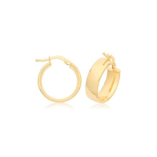 9ct Gold 6mm Tube Hoops ER1200-