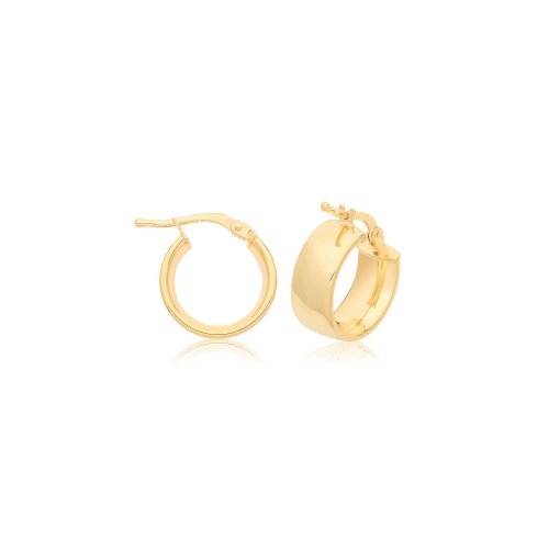 9ct Gold 6mm Tube Hoops ER1200-