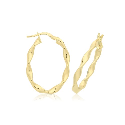 9ct Gold  Twist Hoops ER1211-