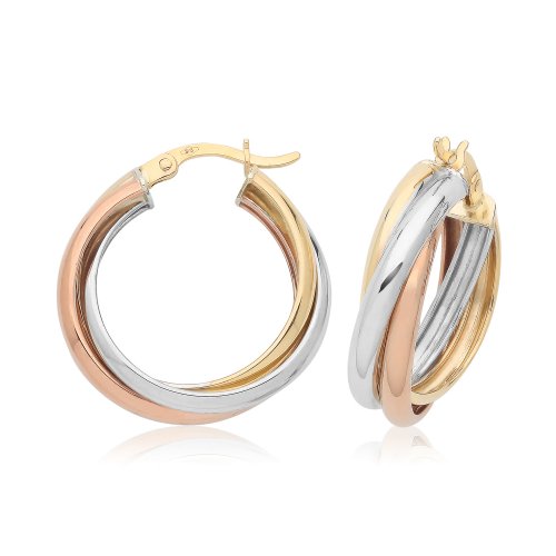 9ct Gold Twisted Hoops ER1213-