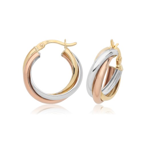 9ct Gold Twisted Hoops ER1213-