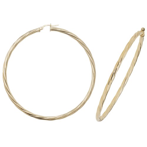 9ct Gold Twisted Hoops ER357-