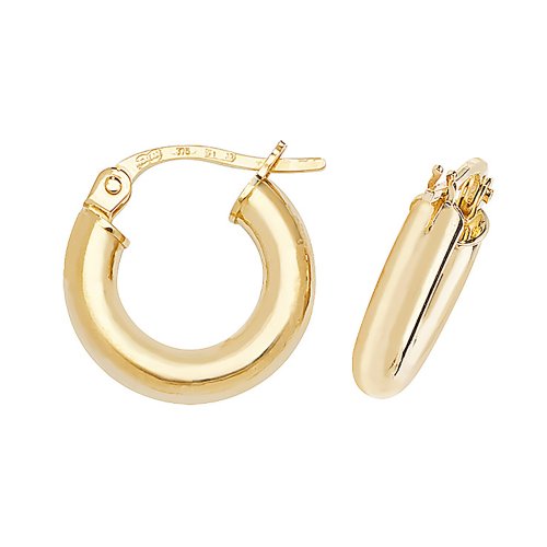 9ct Gold Tube Hoops 