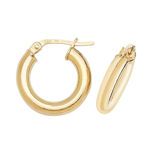 9ct Gold Tube Hoops 