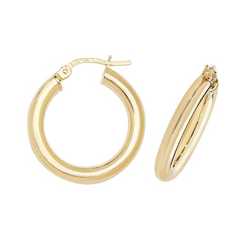 9ct Gold Tube Hoops 