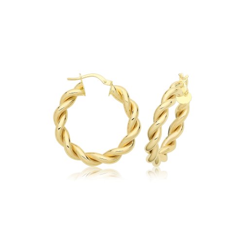 9ct Gold Plaited Hoops ER1216-