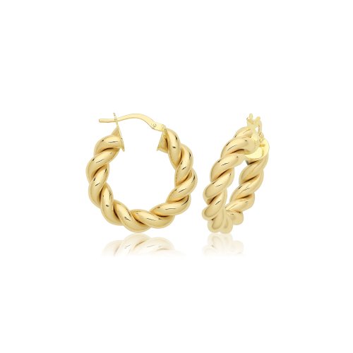 9ct Gold Plated Hoops ER1217-