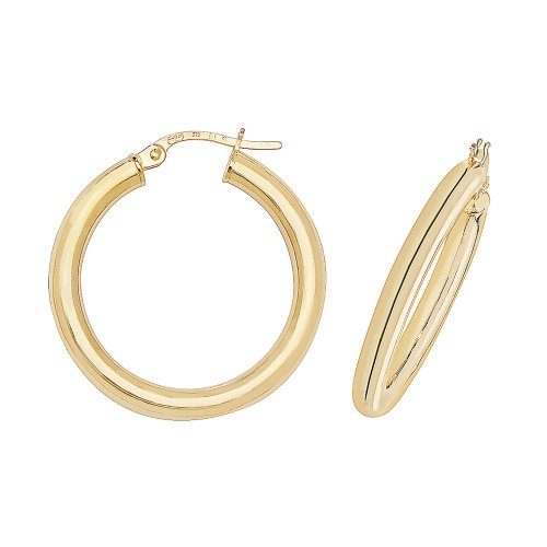 9ct Gold Tube Hoops 