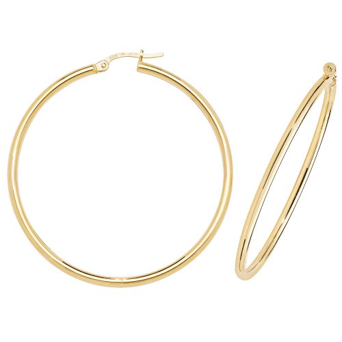 9ct Gold Tube Hoops 