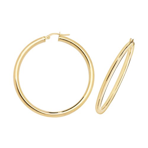9ct Gold Tube Hoops 