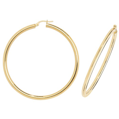 9ct Gold Tube Hoops 