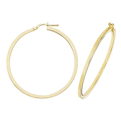 9ct Gold Square Hoops ER947-
