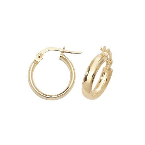 9ct Gold Tube Hoops ER955-