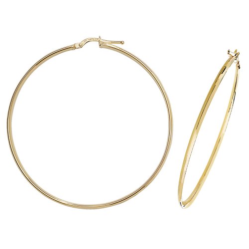 9ct Gold Tube Hoops ER955-